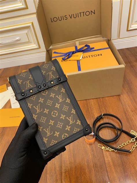 Louis Vuitton Black Monogram Pochette Trunk Verticale 